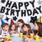 Happy Birthday Banner 13pcs 16 Inch Mylar Foil Letters with 12pcs Star Balloons Birthday Party Decorations for Kids and Adults - 3D Black